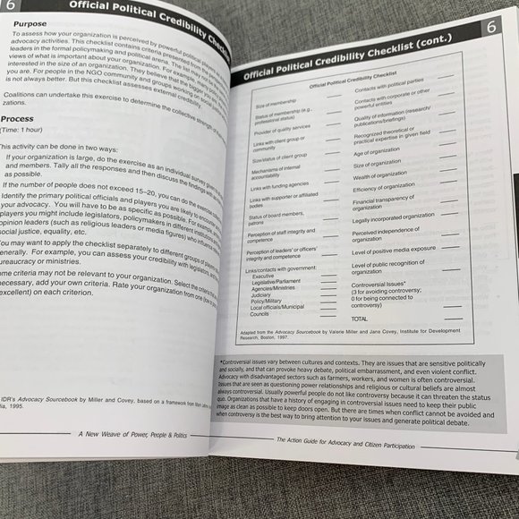 A New Weave of Power, People & Politics: The Action Guide for Advocacy & Citizen - Picture 11 of 13